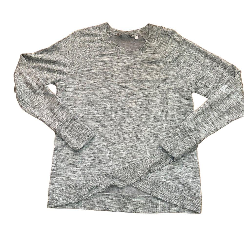 Athleta Split Hem Gray Sweater‎ Asymmetrical Womens Size Small